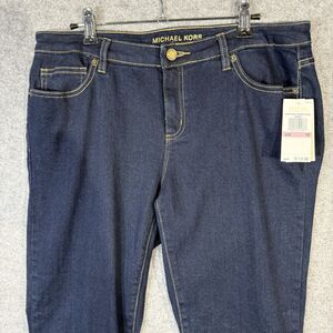 Michael Kors Womens Dark Wash Denim Jean Pants Skinny Fit Size 10 NEW $110